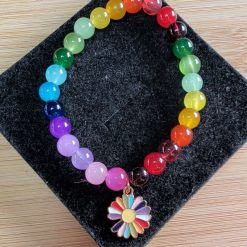 Rainbow flower bracelet