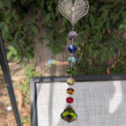 3D heart rainbow sun catcher
