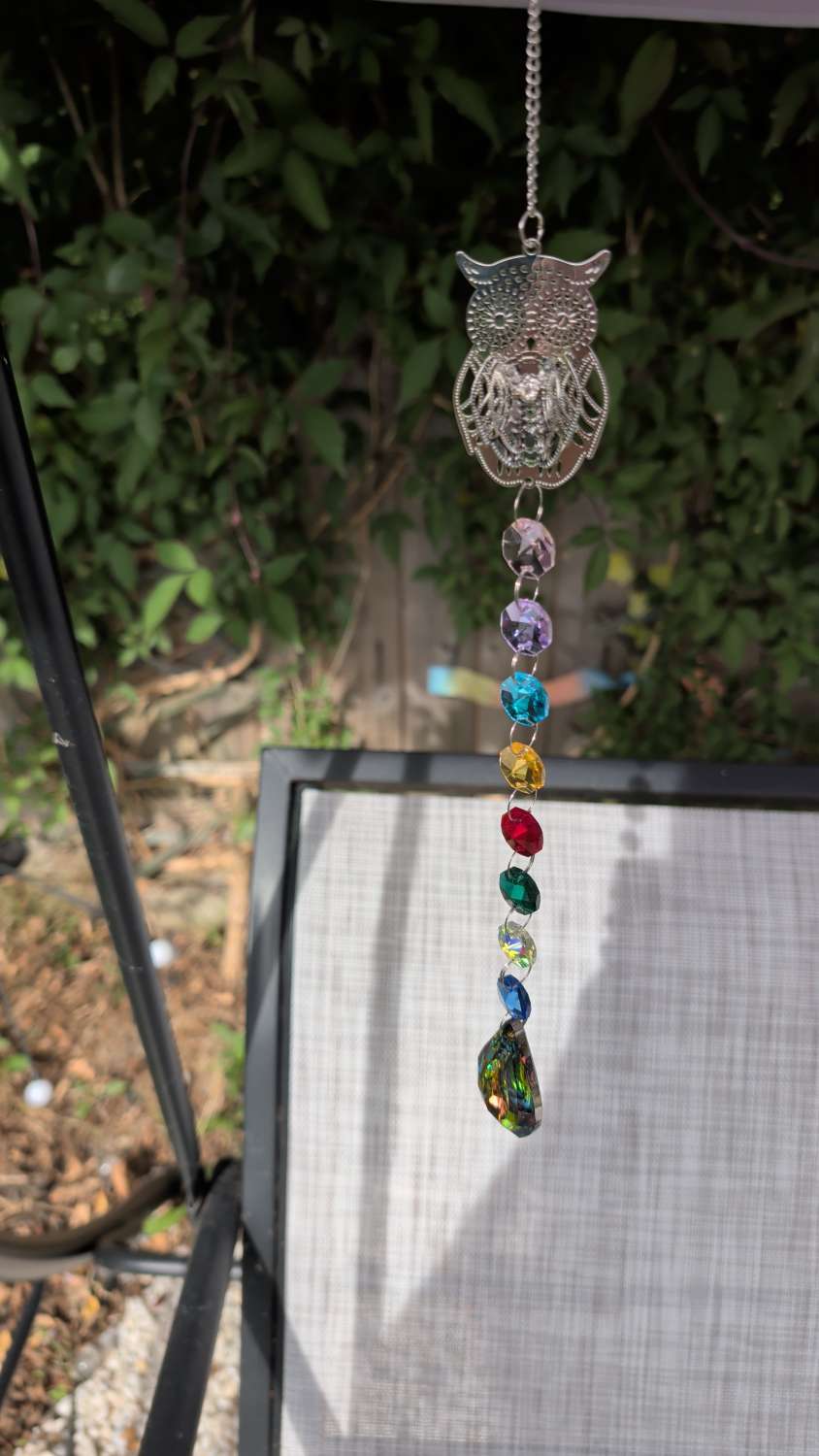 3D owl rainbow sun catcher 3D owl rainbow sun catcher