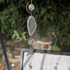 Clear quartz chip sun catcher