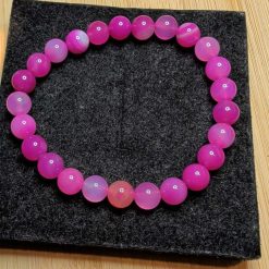 Pink Agate crystal bracelet