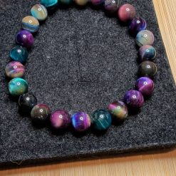 Mixed cats eye crystal bracelet