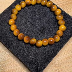 Mustard tiger eye bracelets