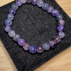 Purple agate crystal bracelet