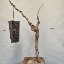 Rustic Handmade Wooden Bedside/Table Lamp 3