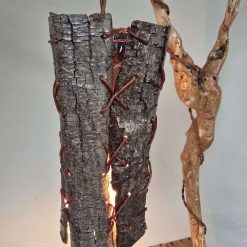 Rustic Handmade Wooden Bedside/Table Lamp 4