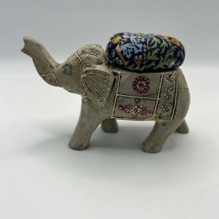 Vintage Elephant Pin Cushion - Orange
