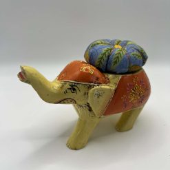 Vintage Elephant Pin Cushion - Orange