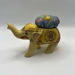 Vintage Elephant Pin Cushion - Orange