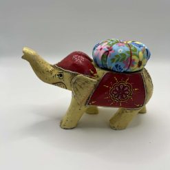 Vintage Elephant Pin Cushion - Orange