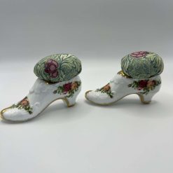 Vintage Upcycled Floral 'Just Orchids' Decorative Small Vase Pin Cushion
