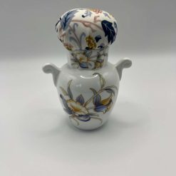 Vintage Upcycled Floral 'Just Orchids' Decorative Small Vase Pin Cushion