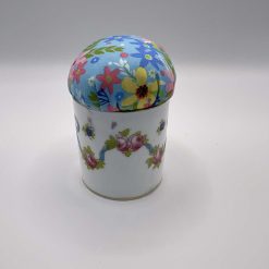 Vintage Upcycled Blue Ribbon Cup Pin Cushion - Staffordshire Bone China 2 Vintage Upcycled Blue Ribbon Cup Pin Cushion - Staffordshire Bone China 2