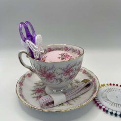 Vintage Roses Teacup Pin Cushion & Sewing Station - Mindful Gift 3