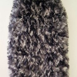 Luxurious Faux Fur Dog Jumper in Grey and Black Ombre. 13"