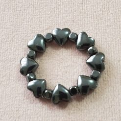 Hematite Heart Ring