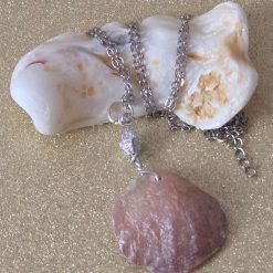 Handmade Rose-Toned Shell Pendant