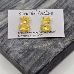 big yellow bear studs