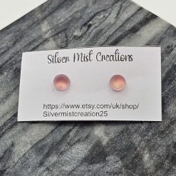 rose frosted circle studs