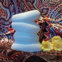 Stacked pebble stone Bud Vase