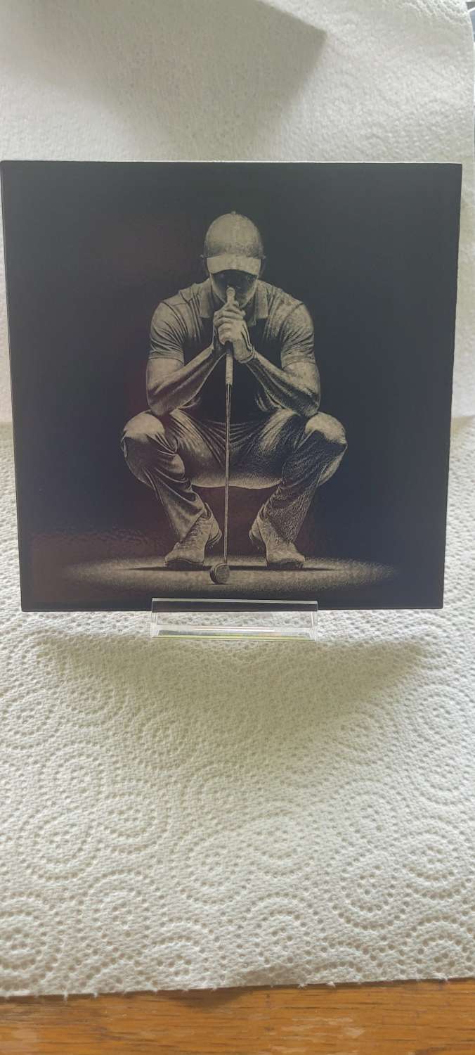 Golf engraved Tile Golf engraved Tile