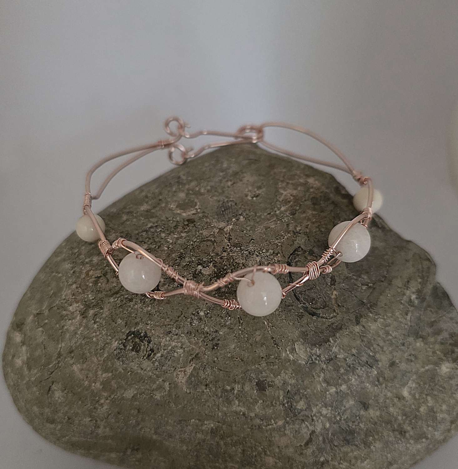 Moonstone Wire Wrapped Bracelet Moonstone Wire Wrapped Bracelet