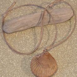Handmade Natural Scallop Shell Cord Necklaces