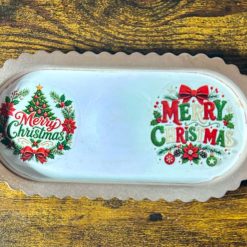 Christmas Eco Resin Trinket Tray – Festive Design