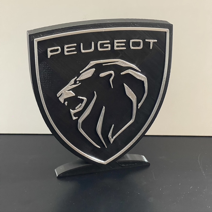 3D Peugeot Emblem Badge Wall Shelf Desk Standing Decorative Plaque Gift 3D Peugeot Emblem Badge Wall Shelf Desk Standing Decorative Plaque Gift