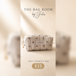 Cream Daisy Cosmetic Bag