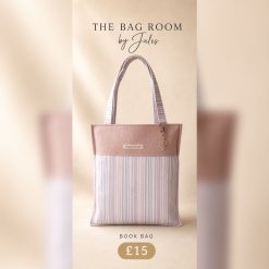Pink Stripe Book Bag