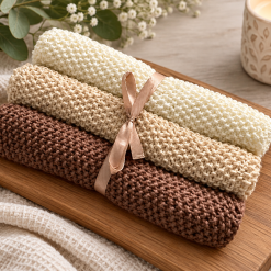 Set of 3 Knitted Washable Dishcloths