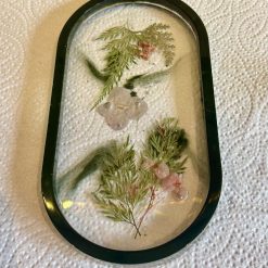 White & Forest Green Epoxy Resin Coaster Set