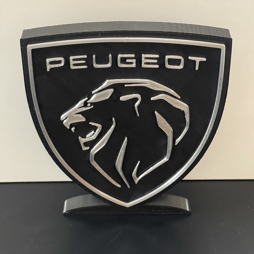 3D Peugeot Emblem Badge Wall Shelf Desk Standing Decorative Plaque Gift 3D Peugeot Emblem Badge Wall Shelf Desk Standing Decorative Plaque Gift