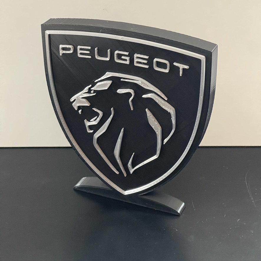 3D Peugeot Emblem Badge Wall Shelf Desk Standing Decorative Plaque Gift 3D Peugeot Emblem Badge Wall Shelf Desk Standing Decorative Plaque Gift