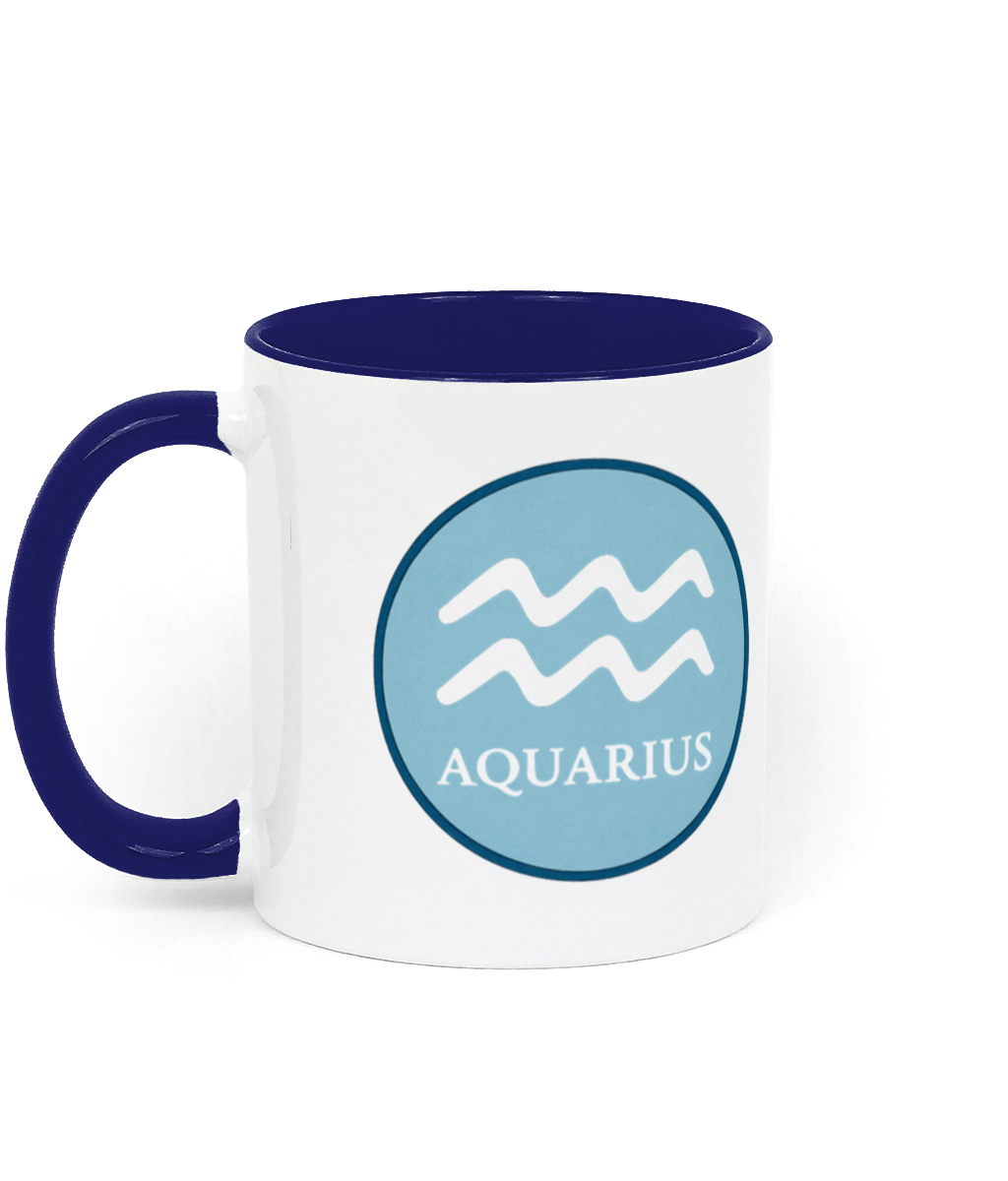 Aquarius, Astrology Coffee Mug - Blue and White Aquarius, Astrology Coffee Mug - Blue and White