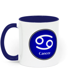 Aquarius, Astrology Coffee Mug - Blue and White