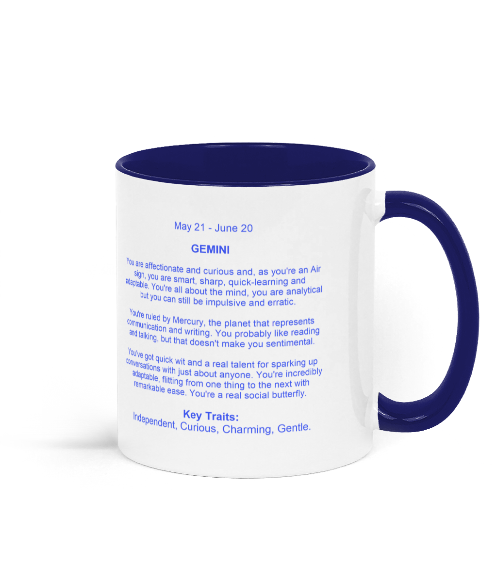 Aquarius, Astrology Coffee Mug - Blue and White Aquarius, Astrology Coffee Mug - Blue and White