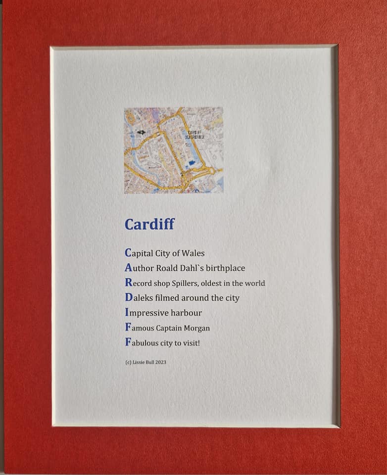 Cardiff Red Place name Poems 2
