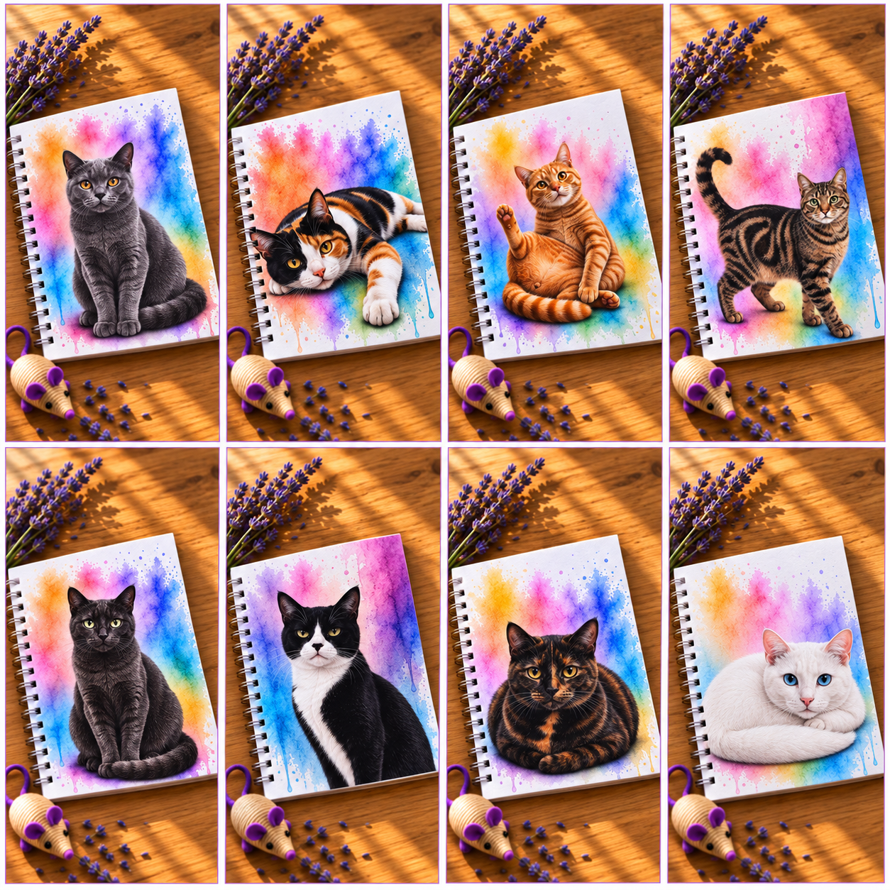 The Curious Cats Collection – Coat & Colour Handmade Cat Notebooks The Curious Cats Collection – Coat & Colour Handmade Cat Notebooks