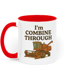 I'm Combine Through Coffee Mug - Red and White
