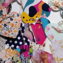 Paper Heart Garland, Boho Eclectic Decor. 200cm.