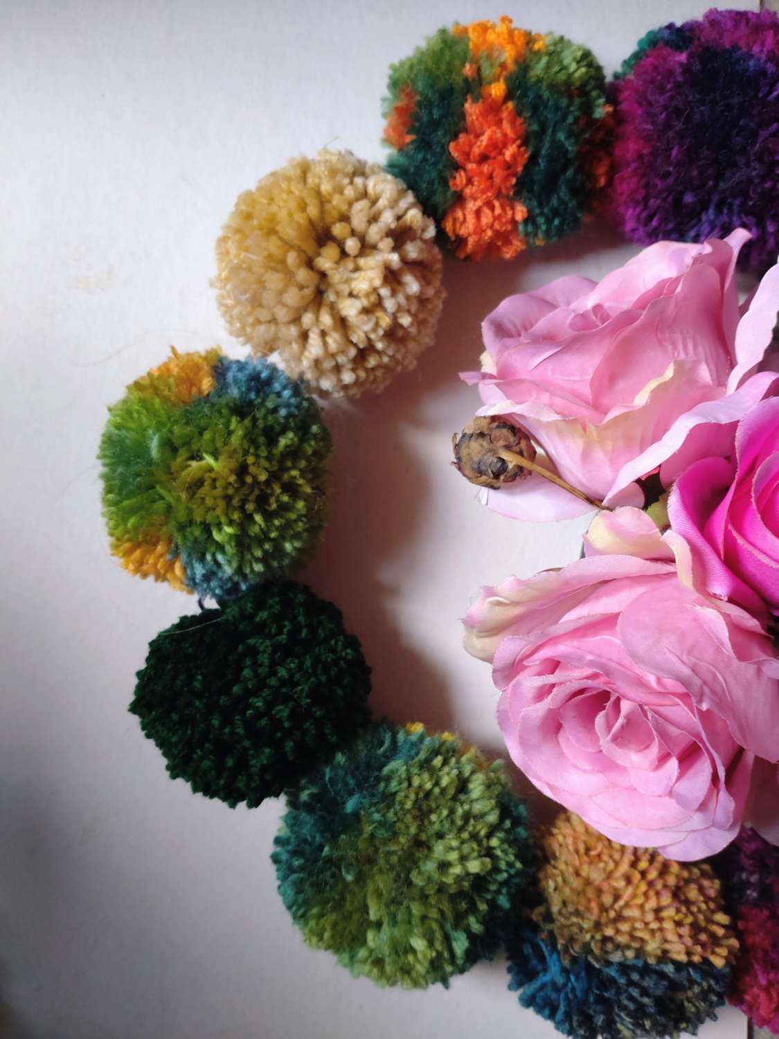 Wool Pompom Garland, Mixed Colours, Eclectic Bohemian Interiors, Nursery Decor. Wool Pompom Garland, Mixed Colours, Eclectic Bohemian Interiors, Nursery Decor.