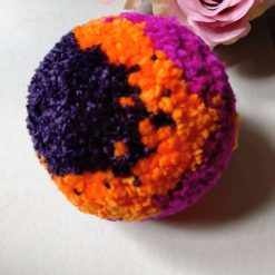 Large Hanging Pompom Decoration, 13cm, Fluffy Pompom Bauble, Eclectic Bohemian Interiors, Maximalism Decor.
