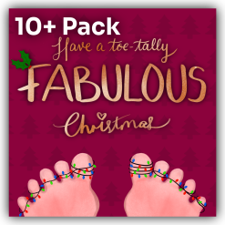 Pack of 10+ Toe-tally Fabulous Christmas Cards