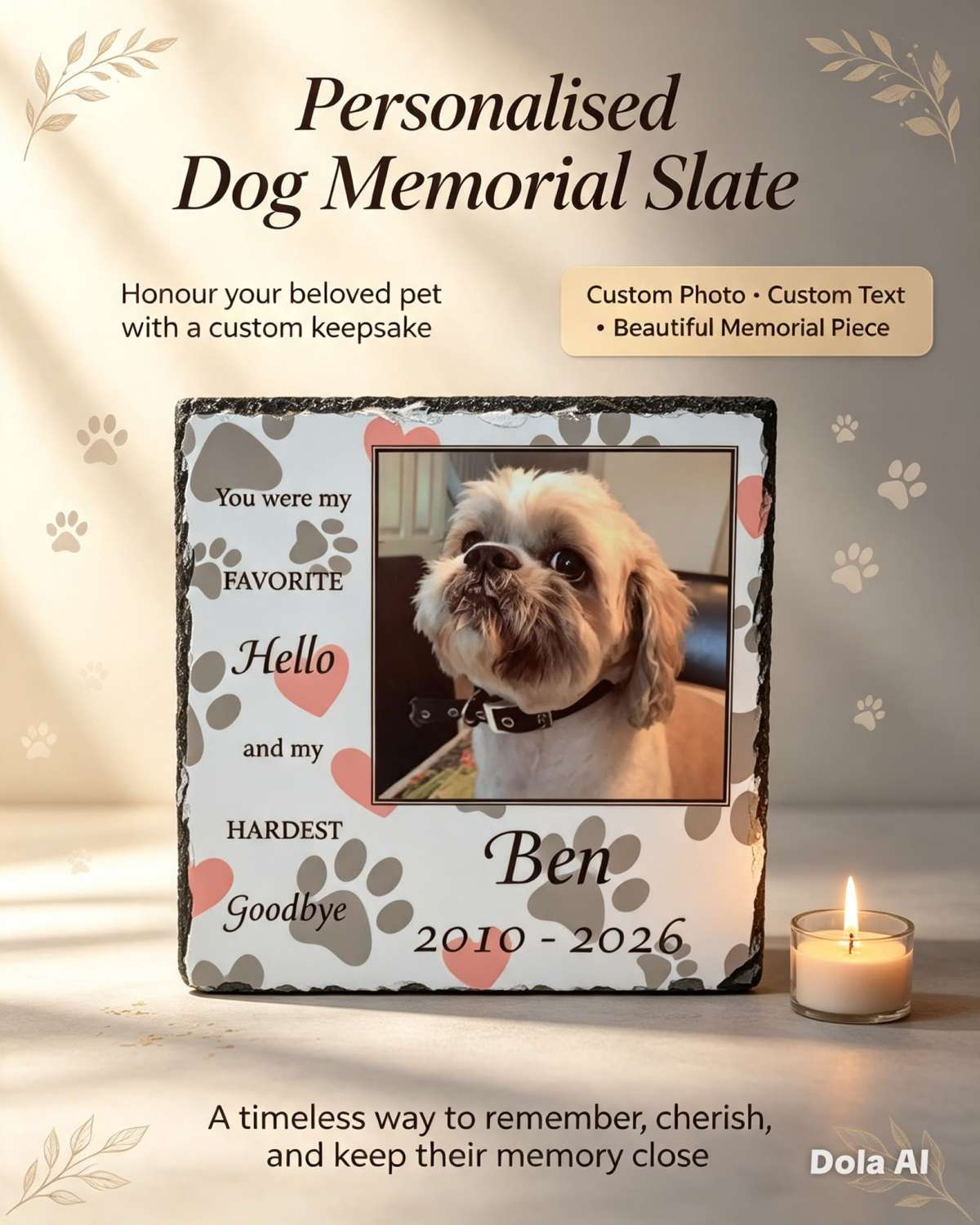 Personalised Dog Memorial Slates - Honour your Beloved Pet Personalised Dog Memorial Slates - Honour your Beloved Pet