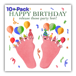 Pack of 10+ Party Feet Birthday Cards