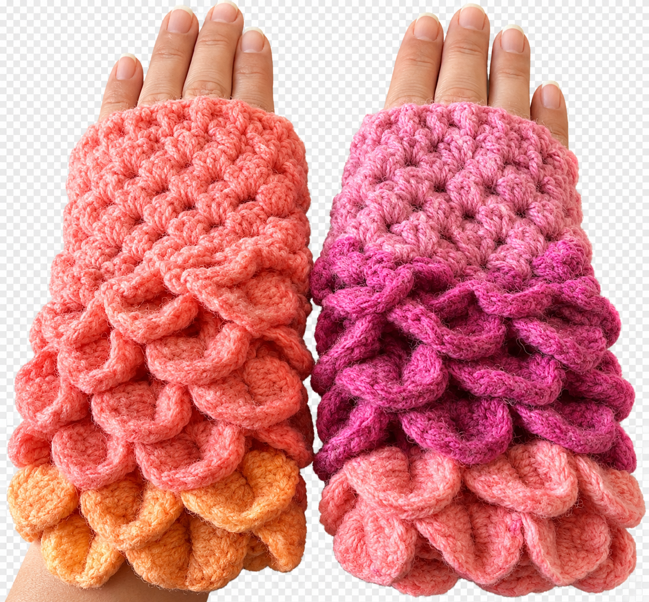Dragon scale Fingerless Gloves Dragon scale Fingerless Gloves