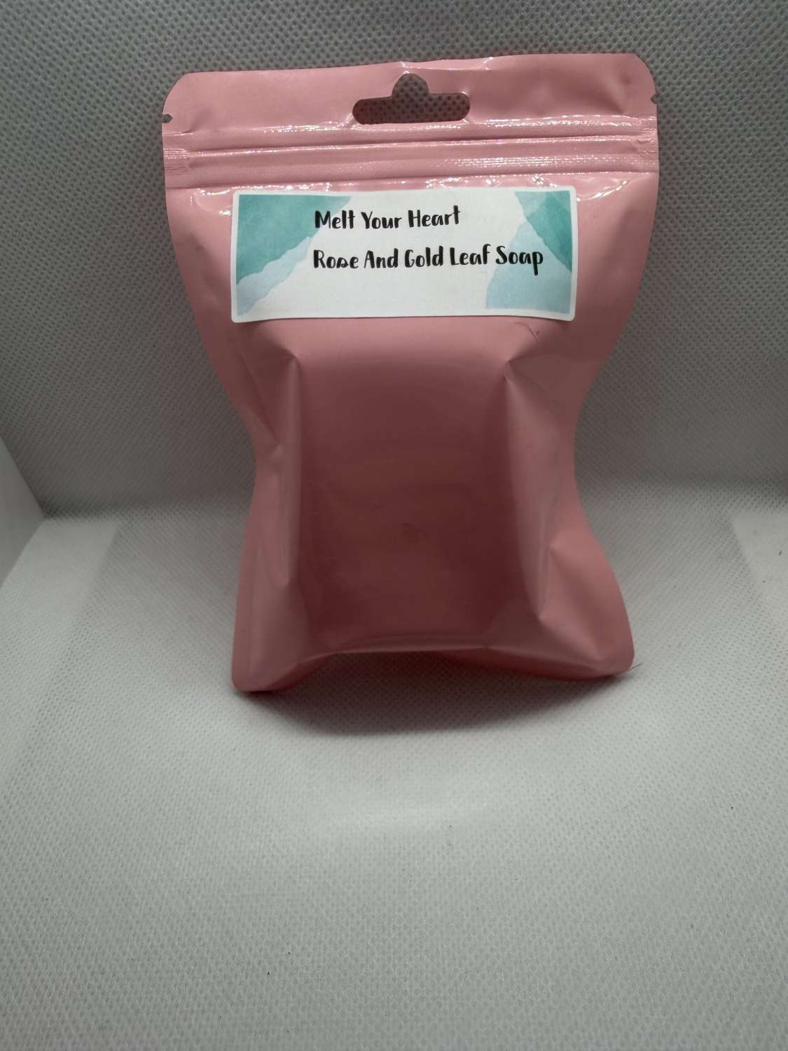 Pink rose and gold leaf soap Pink rose and gold leaf soap