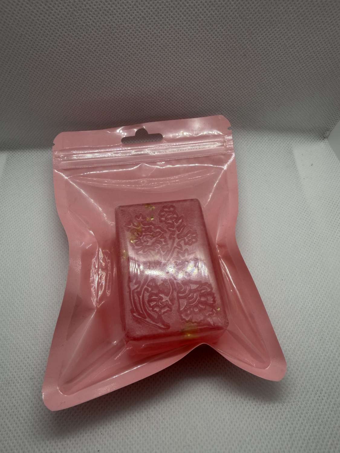 Pink rose and gold leaf soap Pink rose and gold leaf soap